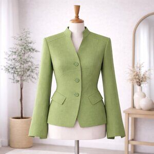 Kasper Vintage Tailored Blazer Jacket Green 4P Career